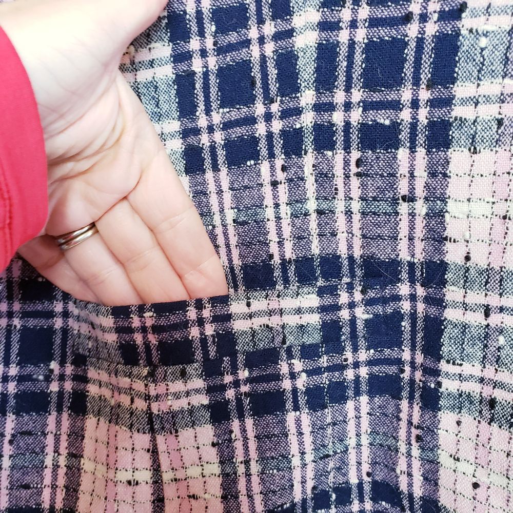 Pendleton Vintage Pink & Blue Plaid Blazer Size M Medium - Picture 5 of 5